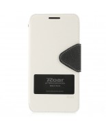 Θήκη HTC Desire 816 Roar Diary Cross Texture Window View Stand Leather Cover for HTC Desire 816 - White