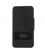 Θήκη HTC Desire 816 Roar Diary Cross Texture Window View Stand Leather Cover for HTC Desire 816 - Black