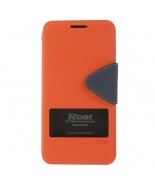 Θήκη HTC Desire 816 Roar Diary Cross Texture Window View Stand Leather Cover for HTC Desire 816 - Orange