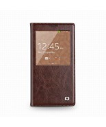 Θήκη δέρμα Galaxy Note 3 View Window Genuine Leather QIALINO for Samsung Galaxy Note 3 -Brown