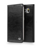 Θήκη δέρμα S6 Edge-Plus genuine Leather QIALINO Classic Leather Wallet Case for Samsung Galaxy S6 Edge Plus-Black