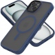 Spacecase Hybrid MagSafe - Σκληρή Ημιδιάφανη Θήκη MagSafe - Apple iPhone 15 - Dark Blue (5905719103125)