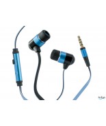 Ακουστικά Earphones with microphone and BBS (Bass Boost System) BLUE 